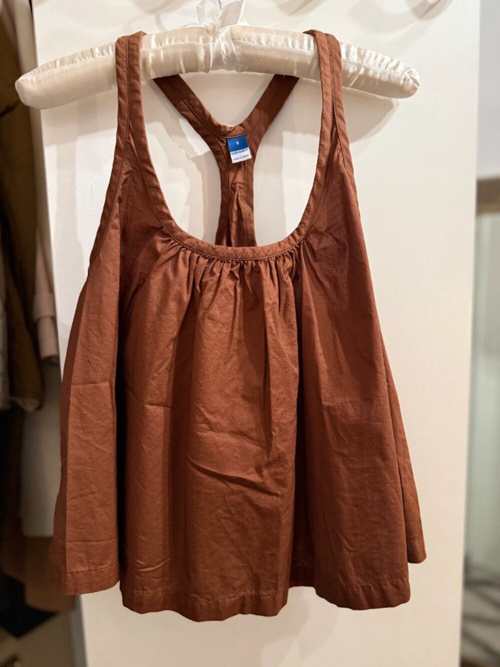 Rust Brown Racerback Flare Top - Picture 2 of 4